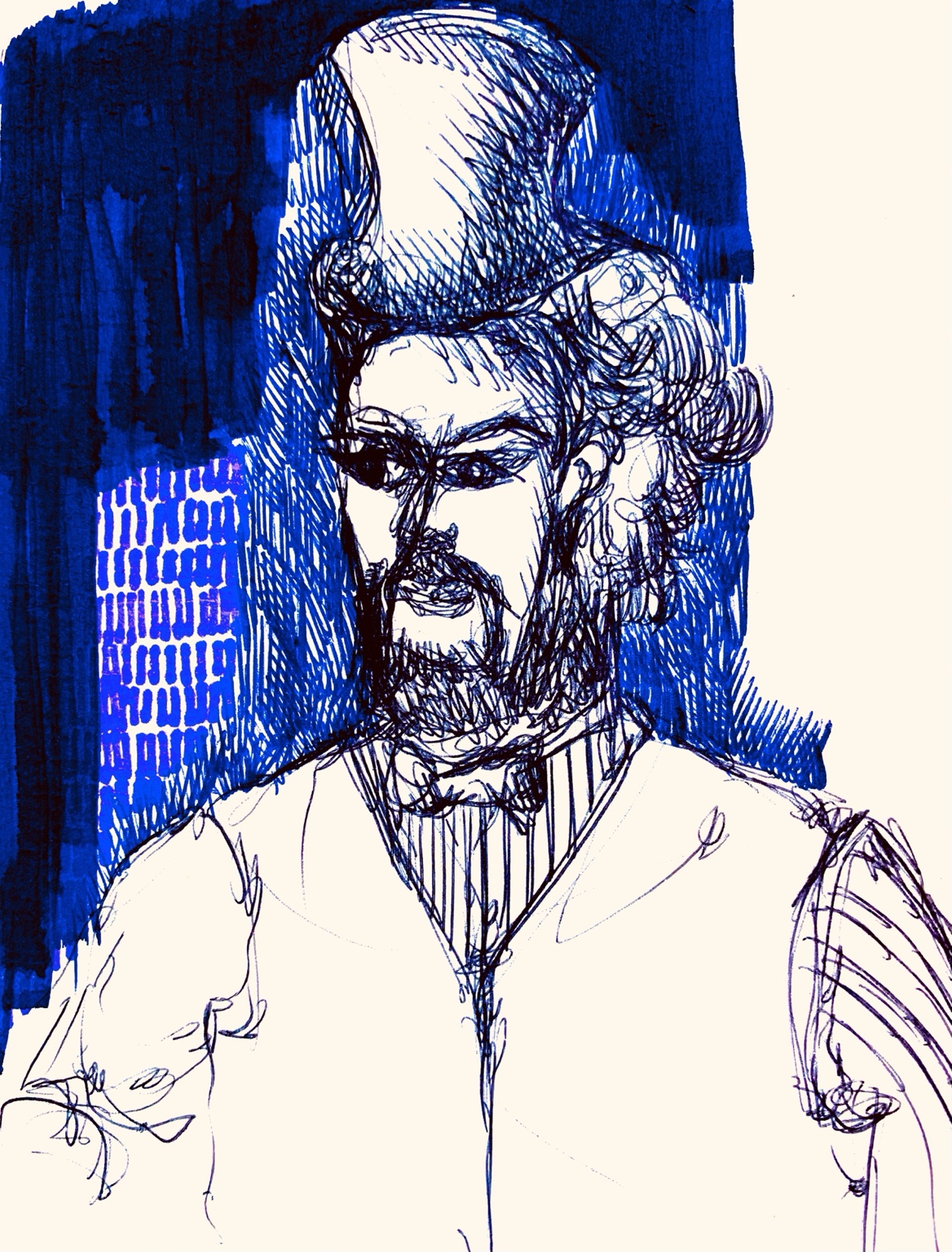 Carnet nomade, homme au haut-de-forme