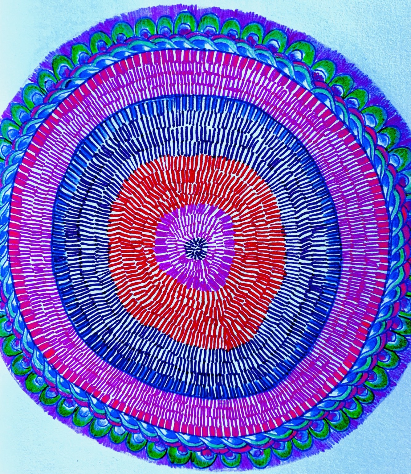 Carnet nomade de Juliette Savaëte, mandala coloré