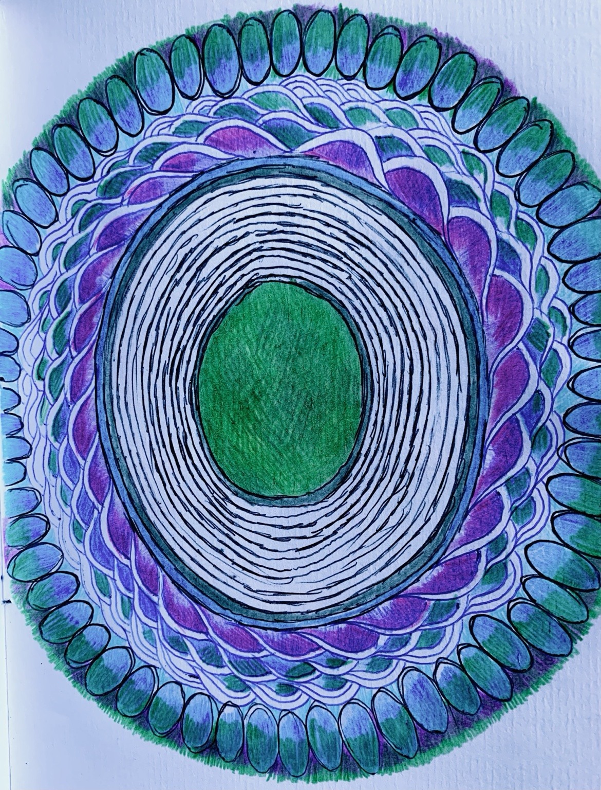 Carnet nomade de Juliette Savaëte, composition coloré